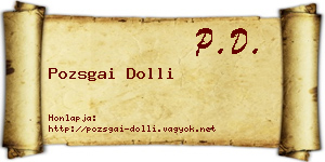 Pozsgai Dolli névjegykártya